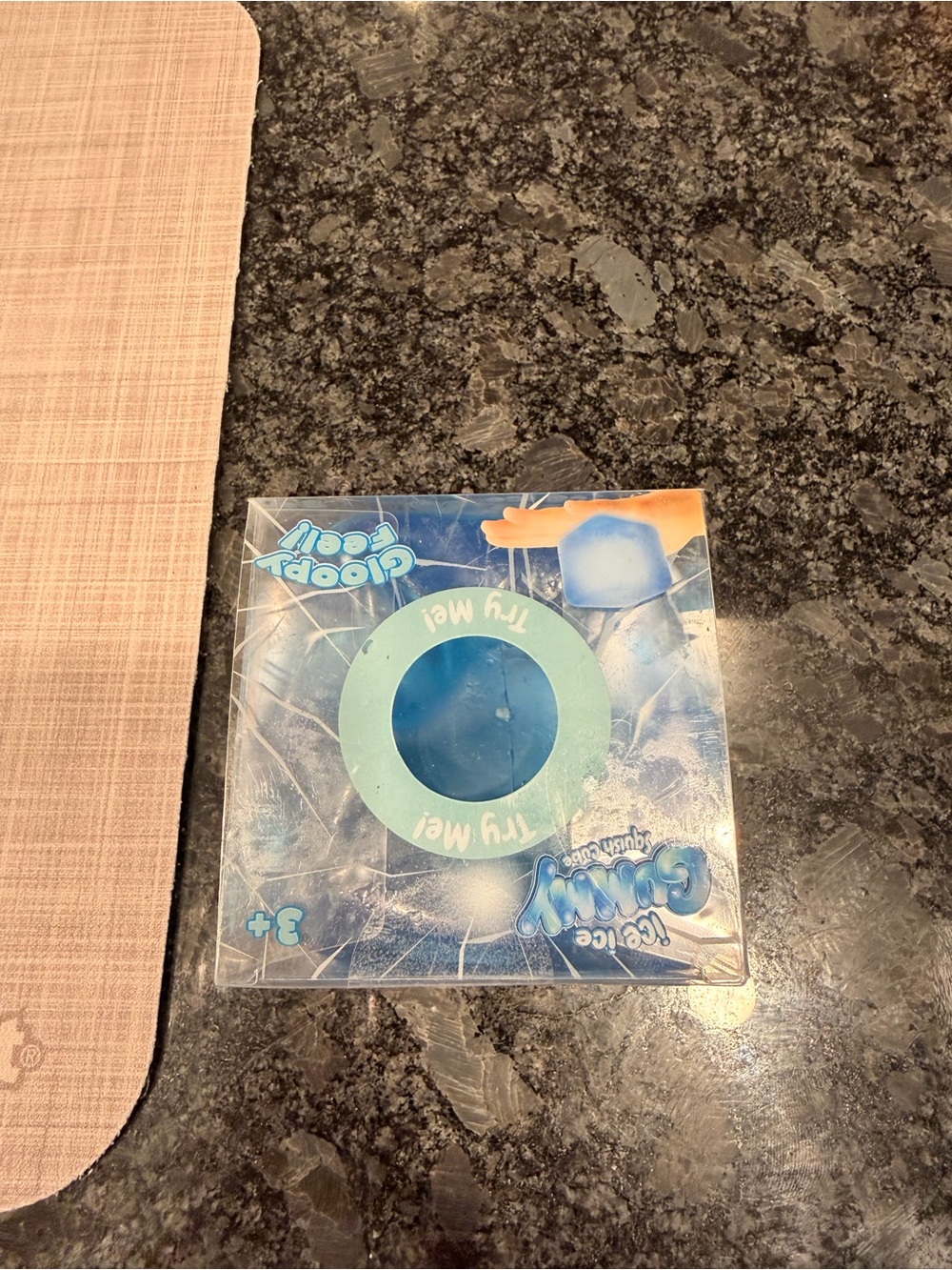 Ice Ice Giggly Toy Ring - Blue and Light Teal